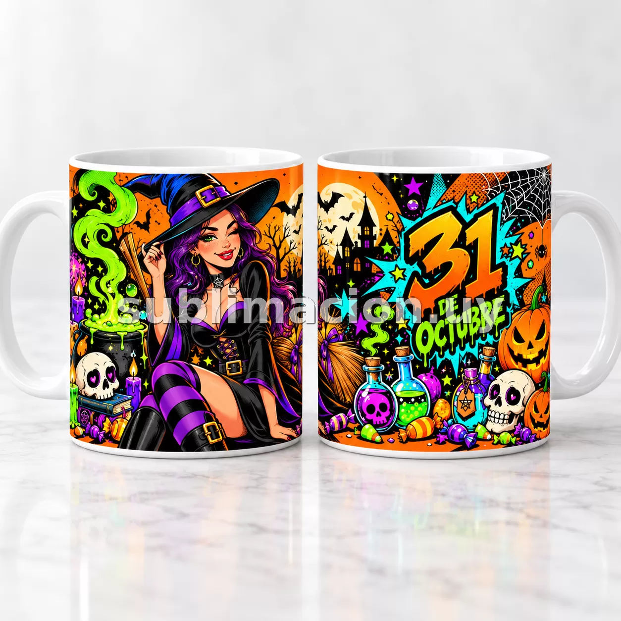TAZAS DE HALLOWEEN (Mod 19)