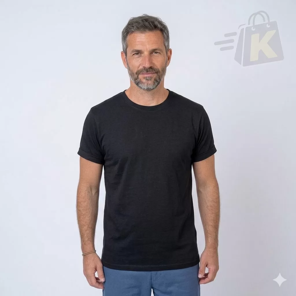Remera Negra Lisa Básica 100% Algodón Premium