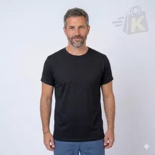 Remera Negra Lisa Básica 100% Algodón Premium