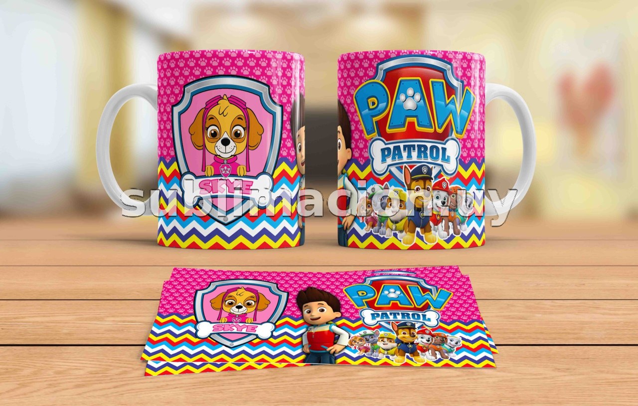 Tazas de Personajes Paw Patrol Personalizadas (0401)