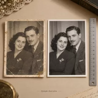Restauración de fotografías (hasta 15 cm de lado mayor)